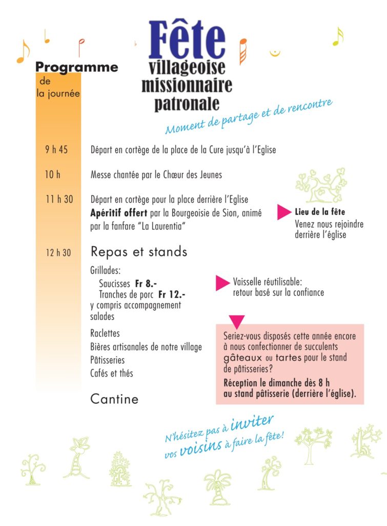 Fête villageoise missionnaire patronale  2026